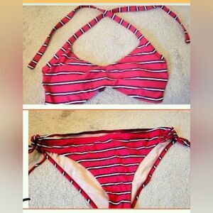 Gap body red striped  bikini